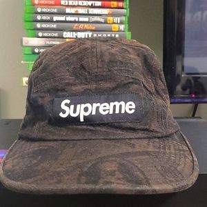SUPREME 100 bill 5 panel camp hat.